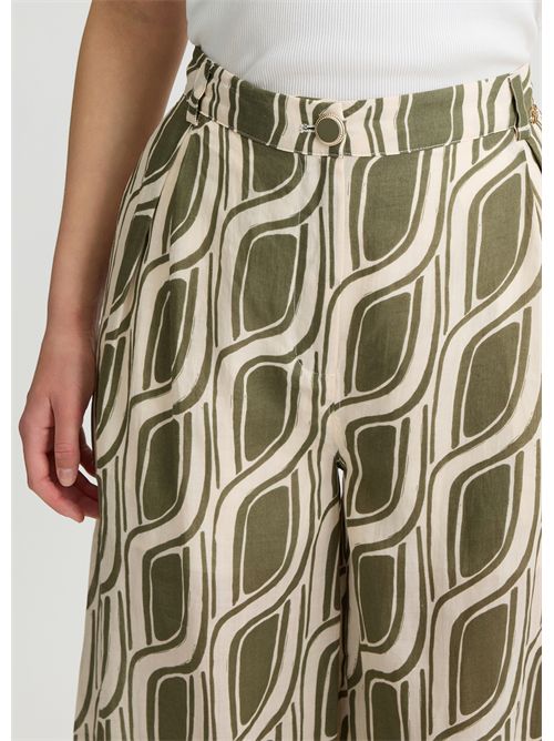 Pantaloni a palazzo in ramiè LIU JO | WA5484T6862/M9531